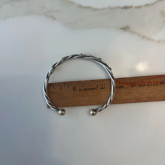 Cape Cod Eden sterling Silver and Gold Twisted Bracelet - Picture 3 of 3